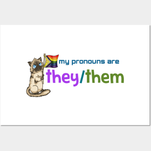 My Pronouns with Chocolate (They/Them) Posters and Art